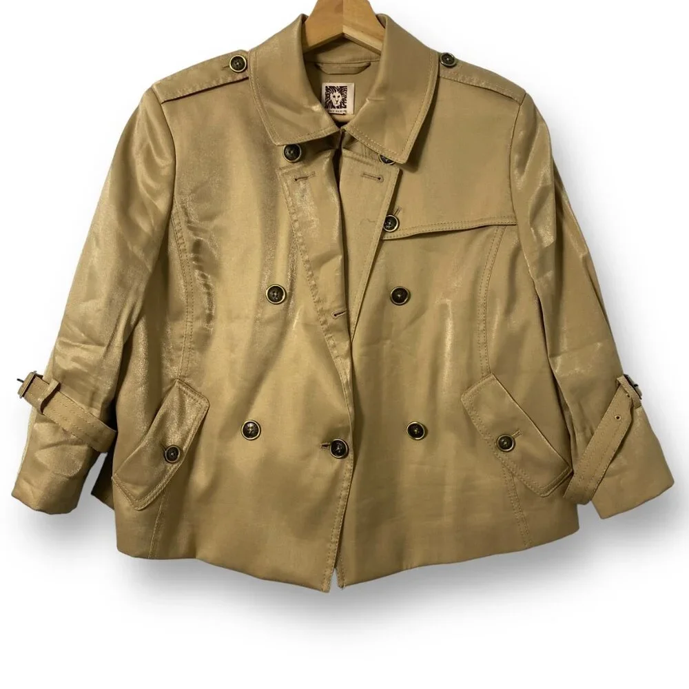 Anne Klein Belted Utility Blazer Jacket Large - Picture 1 of 7